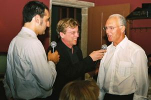 Intérprete para Franz Beckenbauer y Belá Rethy durante la Eurocopa